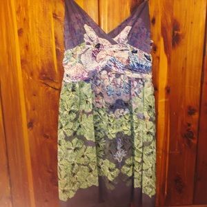 Peaceful Purple & Green Patterned Dress